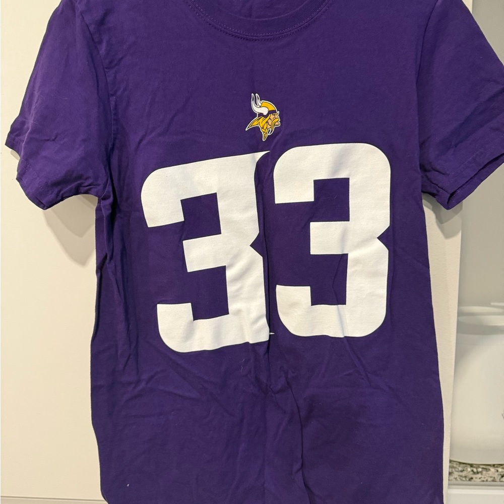 Minnesota Vikings #33 Purple NFL Team Jersey T-Shirt